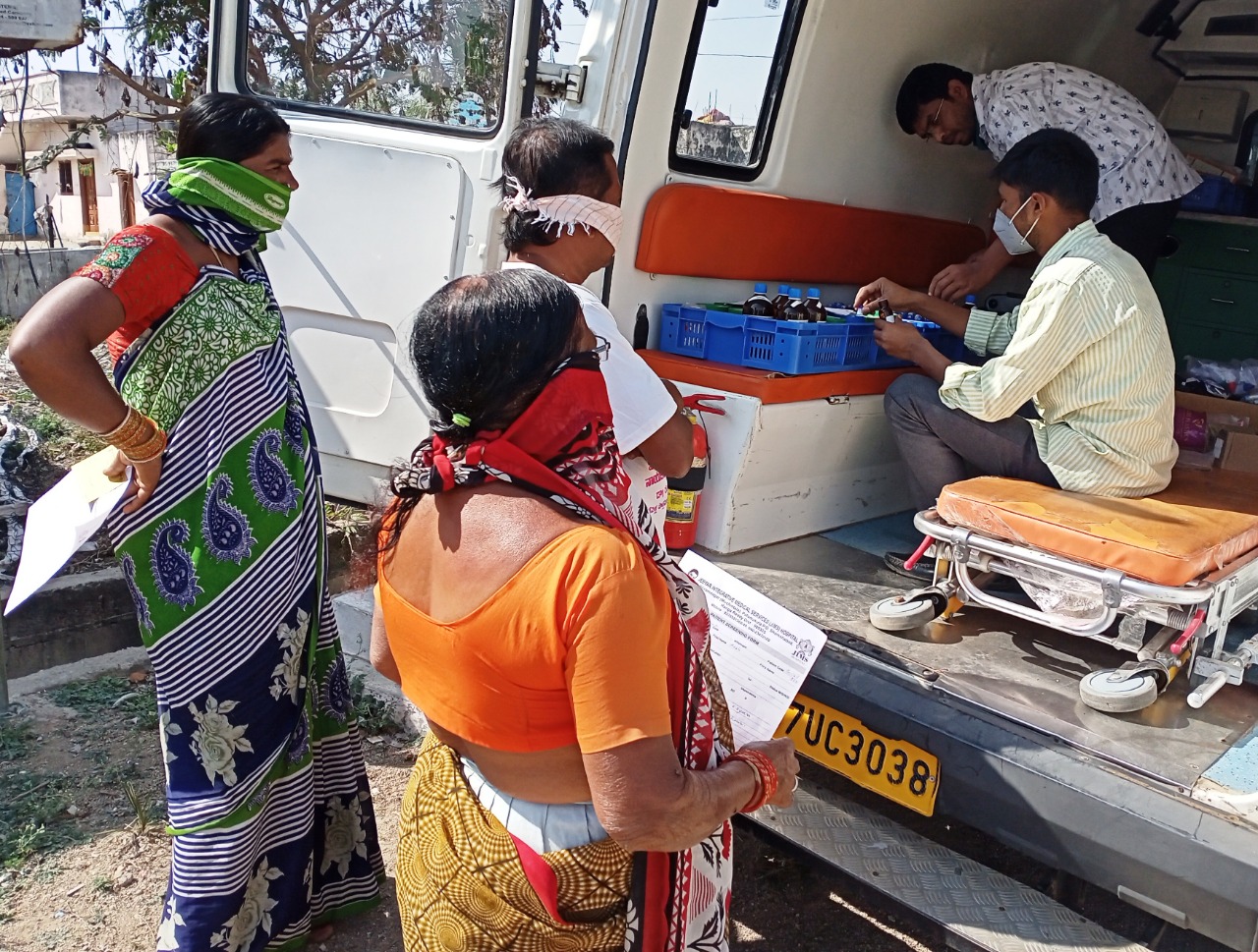 The Medical Camp was organised at Gummadavelly Thanda