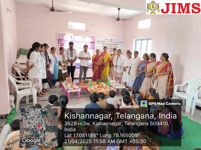 Poshan Pakhwada Awareness Campaign Kishan nagar Village on 21.04.2025